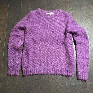 & Other Stories Purple Mohair Wool Blend Knit Crewneck Sweater Cozy SMALL